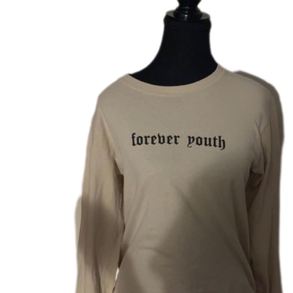 Cream Long Sleeve Top